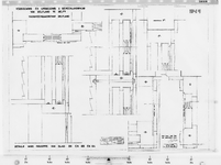I-A1-6-18 Detailtekening van kasten kamer 1e klerk, chef, typekamer en tekenkamer Technische Dienst, gaarderboekhouding ...