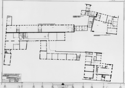 I-A3-59 Plattegrond 1e verdieping gemeenlandshuis, Nusantara en woningen St. Agathaplein 2-2a en Oude Delft 173-175 : ...