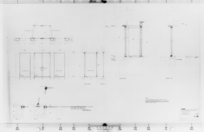 I-A3-226 Aanvraagtekening pui hoofdingang. Doorsnee en details. Blad 128 : nieuwbouw Phoenixstraat