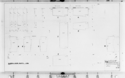 I-A3-236 Werktekening glaspui voor de ponskamer, ruimte 0.26, merk V. Blad 145 : nieuwbouw Phoenixstraat