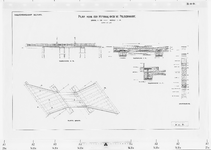 II-A-9 Plantekening hefbrug. Plattegrond en doorsneden. Met gegevens grondboring : Kethelheul te Schiedam