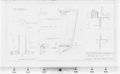 II-F-3 Schotbalken (in afwijking van tekening 1 en 2) ligplaats van de stapeling. Met details : Spartelheul over het ...