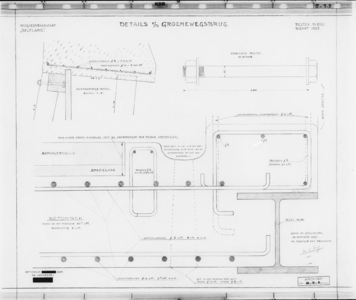 II-J-2 Fundering- met brugdek. Details. Bestek 200 : Groenewegsbrug over het Leewater in 's-Gravenzande en Naaldwijk