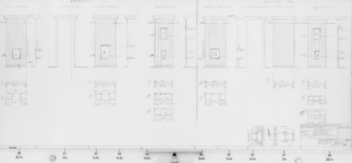 III-D-50 Heftorens binnenhoofd. Profilering wanden. Aanzichten. Bestek 365. Tek.nr. 36 : Vlaardingersluis in Vlaardingen