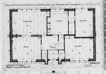 IV-A1-33 ambtenaarswoning plan begane grond (tekening Arch. Meijburg) : motorgemaal Mr. dr. C.P. Zaayer voorontwerpen, ...