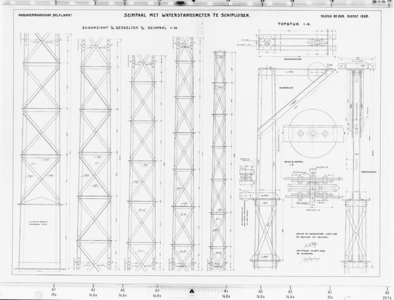 IV-C-16 detail van nr. 15 mast en topstuk : seininrichtingen