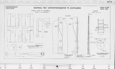 IV-C-18 detail van nr. 15 deksels v. d. seinbalbak-ladder : seininrichtingen