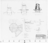 IV-PQ-8 verhoging Nieuwlandse molen te Hoek van Holland (tekening van Provinciale Waterstaat Z.H.) : Nieuwlandse molen