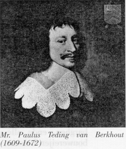 59 Portret van Mr. Paulus Teding van Berkhout (1609-1672) : hoofdingeland van Delfland 1667-1672, z.j.