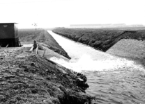 1482 De hevelinstallatie in de Krimsloot bij Hoek van Holland, gezien naar het zuiden., (1970?)