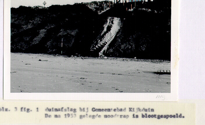 1587 Duinafslag bij het gemeenteraad te Kijkduin t.g.v. de stormvloeden in november en december 1973. De na 1953 ...