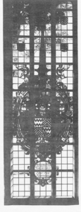174 Gebrandschilderd raam in de N.H. Kerk te Maasland met wapen van Jacob Frederik van Seventer, heer van Kenenburg ...