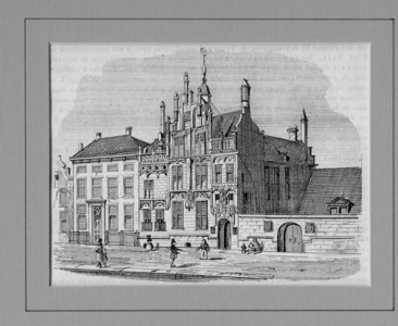 273 Gemeenlandshuis van Delfland te Delft: voorgevel, 1845