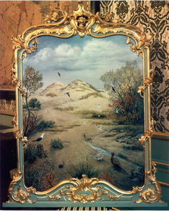 1145 Bovendeurschildering in de Vogelkamer (v.h. Lod. XV of tuinkamer (sedert 1988 Vogelkamer )) van het ...