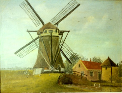 1689 Middelste molen, in Westpolder in polder Berkel, 1990