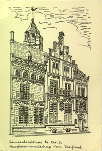 1760 Hoogheemraadschap van Delfland, Gemeenlandshuis te Delft aan Oude Delft, z.j. (1985?)