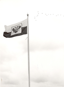 1855 Alternatieve vlag met wapen van het Hoogheemraadschap van Delfland ontworpen door heraldisch tekenaar K. van den ...