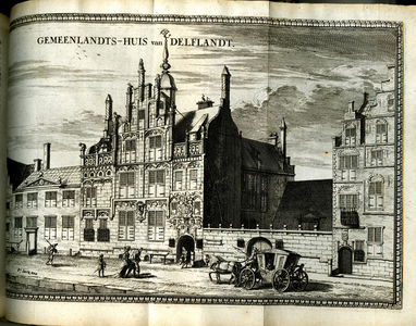 1867 Voorgevel en zijgevel van het gemeenlandshuis te Delft, ca. 1667, z.j.