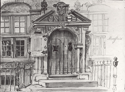 1888 Toegangsdeur van het Gemeenlandshuis te Maassluis door J. Fabius Czn. (1820-1889), z.j.