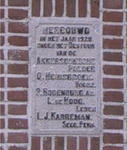 1909 Gedenksteen voor de verbouwing van het gemaal Akkerdijksche Polder