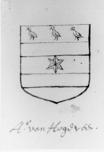 1435 Het wapen van hoogheemraad Jacob van der Graeff, heer van Alckemade. Detail van OAD. inv. nr. 689/4, 1972