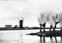933 De Poldervaart en de Babbersmolen van de Babberspolder bij Kethel (Schiedam), gezien naar het noordwesten., 1907