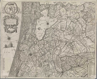 A-0002 Rhenolandiae et Amstellandiae exactissima Tabula, 1662