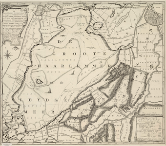 A-0050 Afbeeldinge van Rhijnlands waterstaat ten opzigte van't vergrooten der Haarlemmer of Leydse Meer ..., 1740