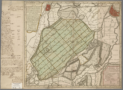 A-0052 Nauwkeurige kaart van de Haarlemmer of Leidse meer met aanwyzing van derzelver byzondere vergroot..., 1745