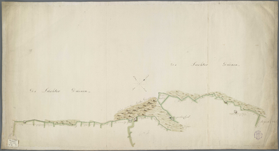A-0075 [Kopie van een kaart van de voorkant van de duinen, van de Duindam tot het Langevelder vlak], 1821