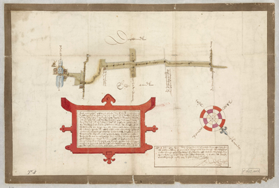 A-0105 [Kaart van de landscheiding tussen Rijnland en Delfland van de Bezuidenhoutse Weg tot aan de Leid..., 1614