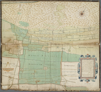 A-0110 Chaerte ende afteijckeninge vande gelegentheijt vant' westersche quertier van Rijnlant ende het n..., 1661