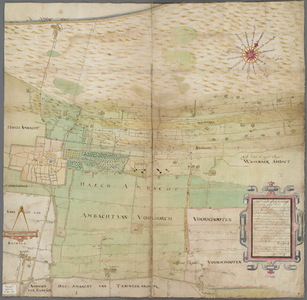 A-0111 Chaerte ende afteijckeninge vande gelegentheijt vant' westersche quertier van Rijnlant ende het n..., 1672