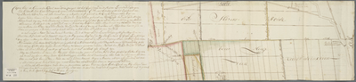 A-0123 Copie uijt de generale kaart, waar op de concepte tot het reguleeren vande nieuwe limiet scheijdi..., 1764