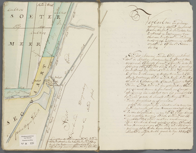 A-0126 Kaart waarop word aangetoond de jurisdictie van Zegwaart, in hoe verre die zig inde droogmakerij ..., 1772