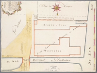 A-0288 [Kaart van de situatie van de erven langs de gedempte sloot nabij de Aarbrug onder Aarlanderveen], 1779