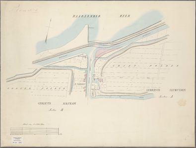 A-0294 [Kaart van de afsnijding van de ringvaart van de Haarlemmermeer ter verbetering van de doorvaart ..., 1845