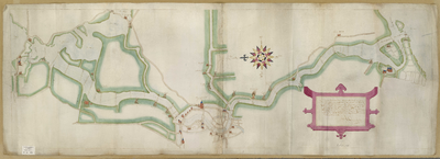 A-0328 [Kaart van het Spaarne, waarop dieptepeilingen staan aangegeven], 1605