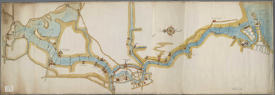 A-0330 [Kaart van het Spaarne, waarop dieptepeilingen staan aangegeven], 1605