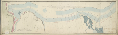 A-0363 Kaart van het Noorder Spaarne, in twee bladen, vanaf Spaarndam tot aan het vrouwenhek nabij Haarl..., 1839