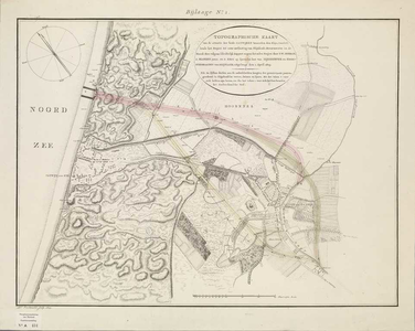 A-0434 Topographische kaart van de situatie der beide Catwijken benoorden den Rhijn, voorstellende het P..., 1803