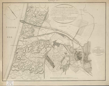 A-0435 Topographische kaart van de situatie der beide Catwijken benoorden den Rhijn, voorstellende het P..., 1810