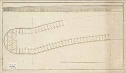 A-0462 [Dwarsprofiel en zijaanzicht van het stenen hoofd van de Uitwateringskanaal te Katwijk], circa 1805