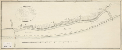 A-0470 Kaartje voorstellende de legging der landen aan de zuid zijde van het hooge Mallegat strekkende v..., 1813
