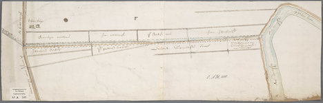 A-0509 [Kaart van de trekweg en vaart tussen Amsterdam - Gouda: van de Geerweg naar Nieuwveen tot aan d..., 1653