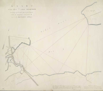 A-0529 Kaart van het Y voor Spaarndam waarop gebragt zyn de peilingen van de diepten van het Y voor de s..., 1848