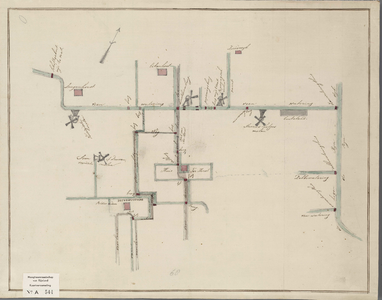 A-0544 [Kaart van wateringen en andere werken, dienende voor de waterverversing van Den Haag], circa 1808