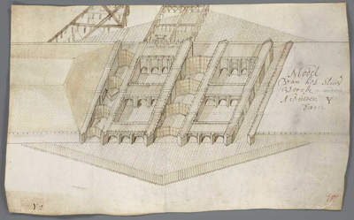 A-0578 Model van het sluis werck inden nieuwen Y dam, circa 1690