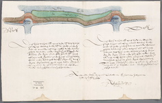A-0587 [Tekening van de Westsluis en de Schoutensluis in de Hoge Rijndijk onder Hazerswoude], 1603