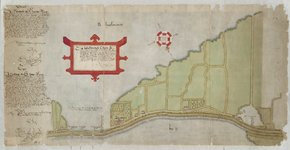 A-0611 [Kaart van de sluizen te Halfweg], 1609